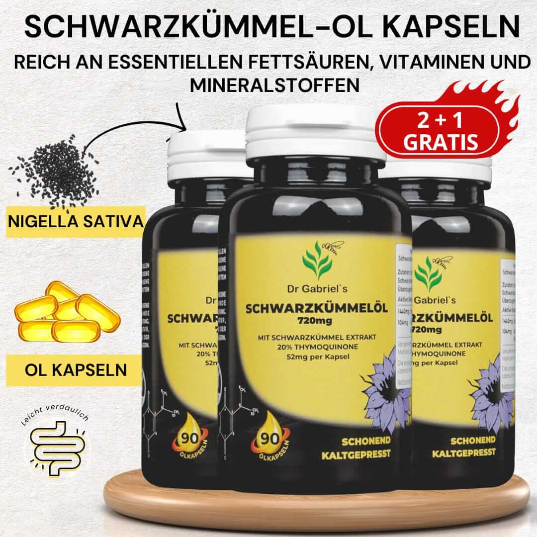 Dr Gabriel's Schwarzkümmel-Ol Kapseln