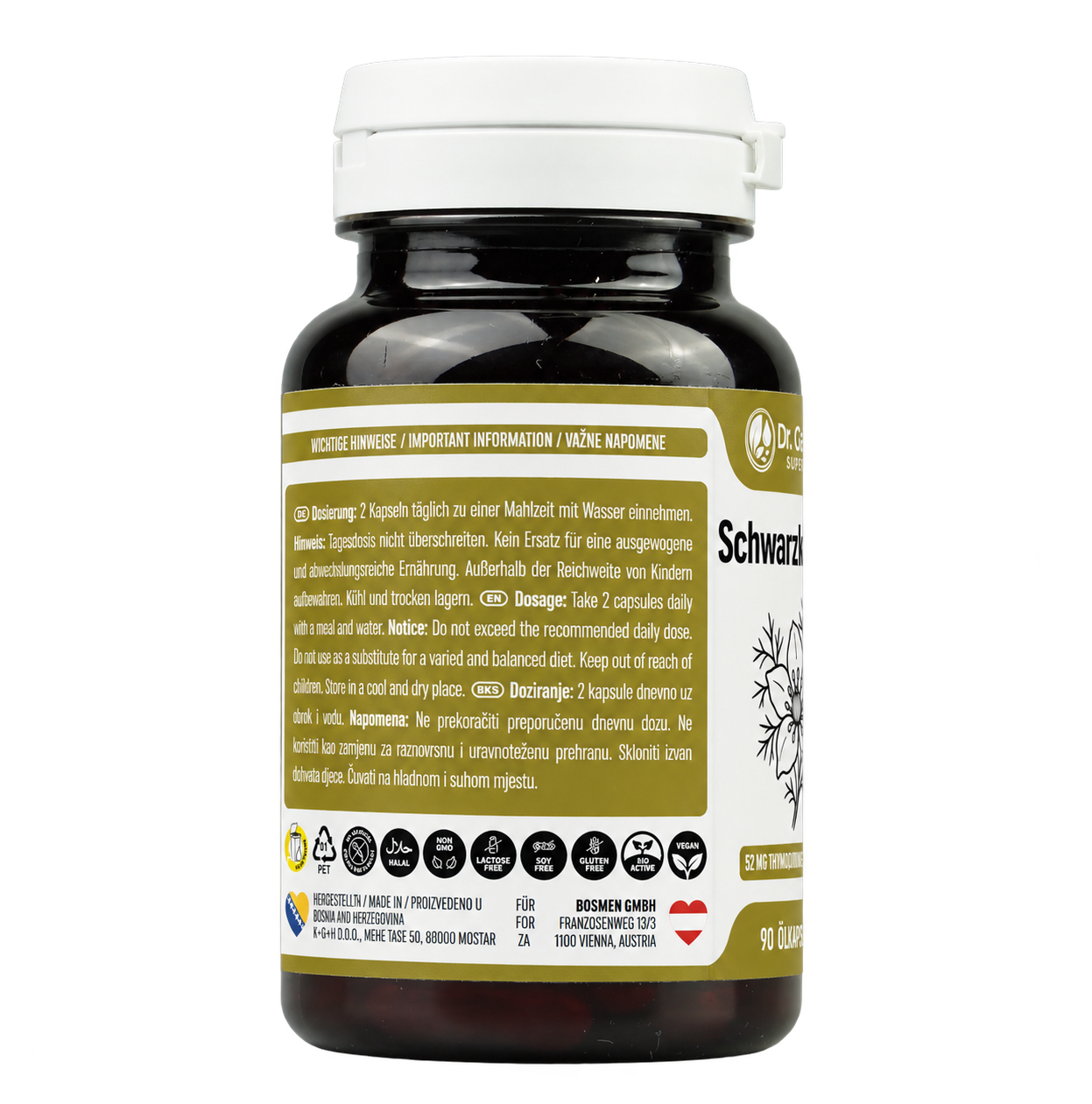 Black Seed Oil Capsules 20% Thymoquinone – 90 Vegan Caps - Image 2
